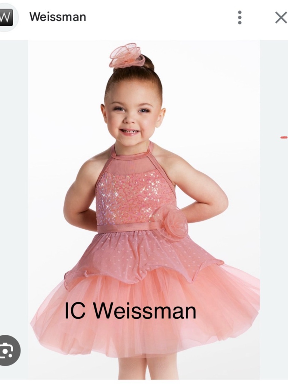 Weissman Coral Pink Sequin Halter Tutu Dress